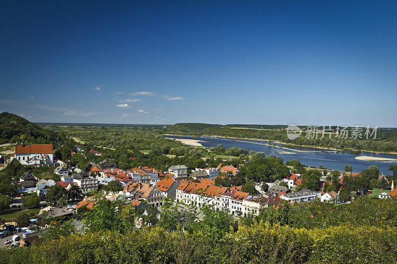 Kazimierz Dolny鸟瞰图，波兰